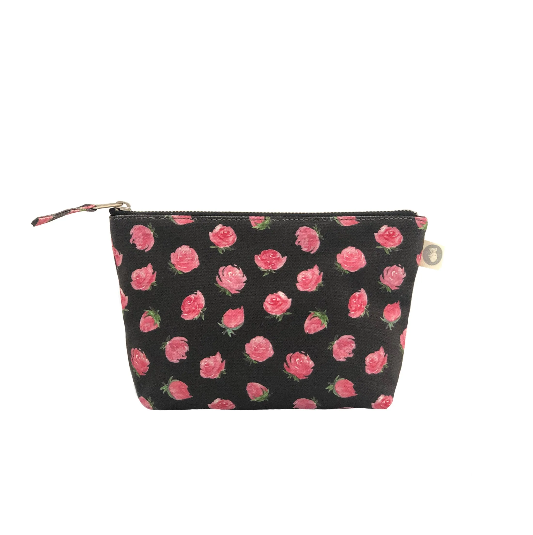 Makeup Bag: Black Floral