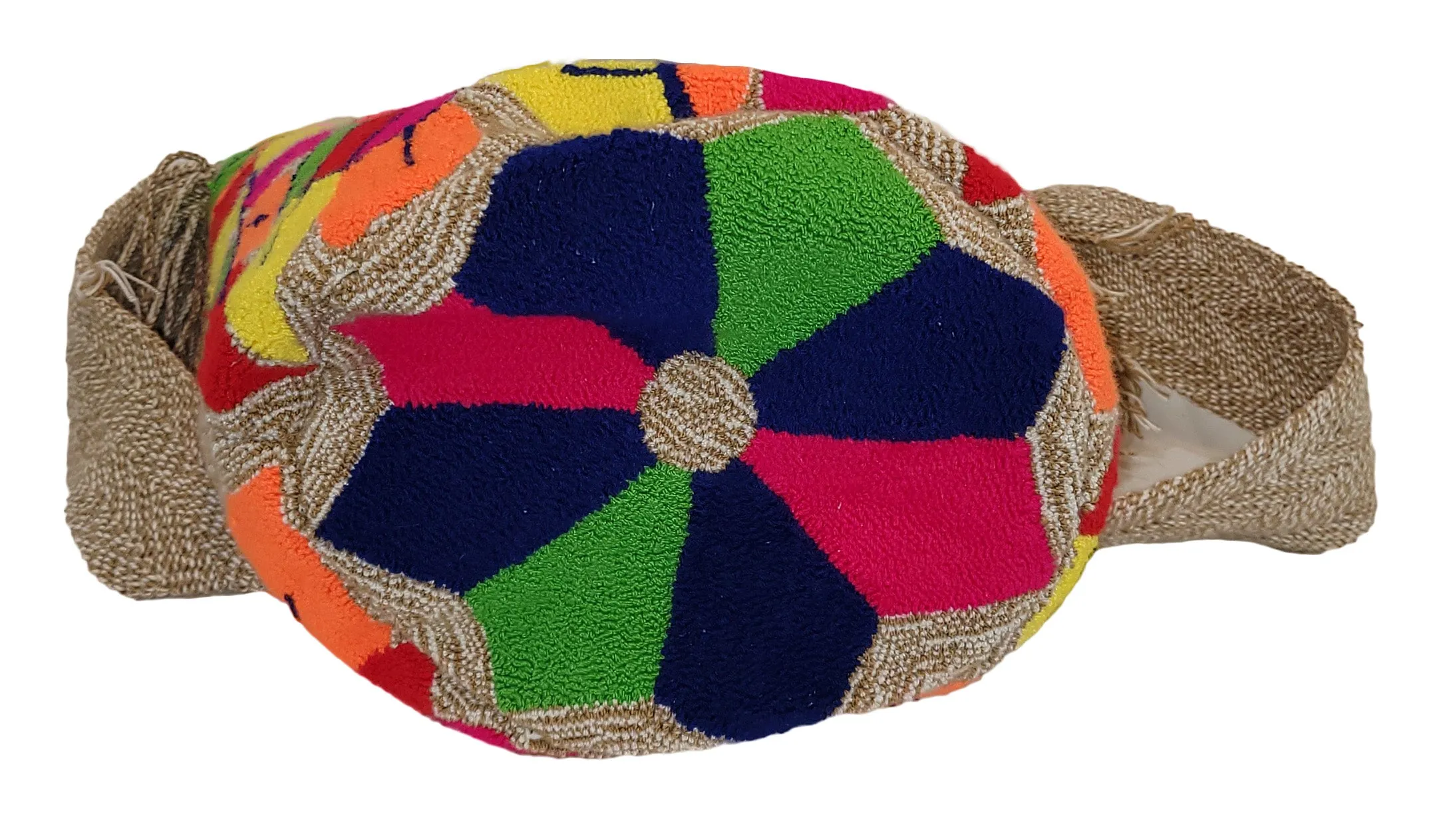 Mariam Large Handmade Punch-needle Wayuu Mochila Bag