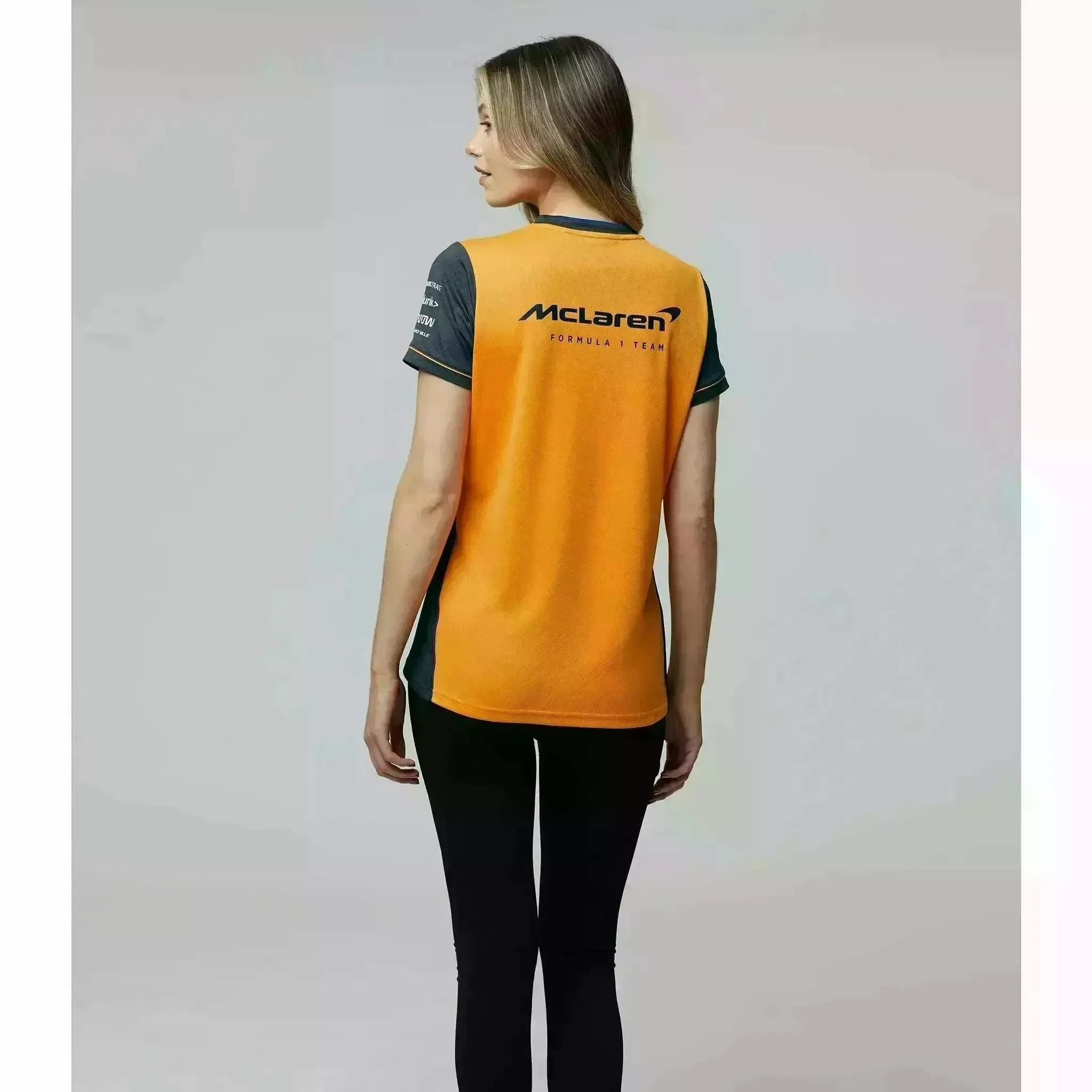 McLaren F1 Women's Team Replica Set Up T-Shirt- Papaya/Phantom