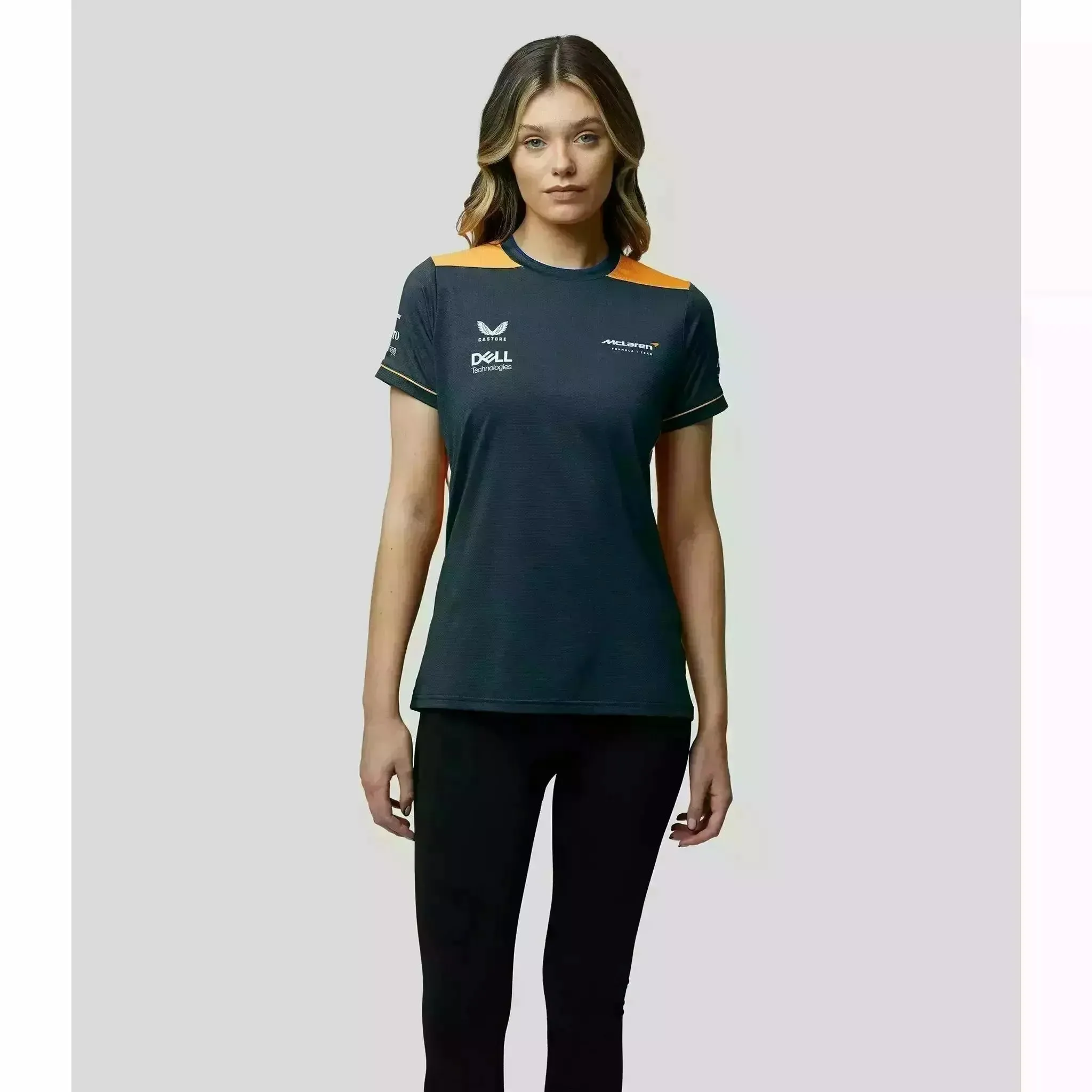 McLaren F1 Women's Team Replica Set Up T-Shirt- Papaya/Phantom