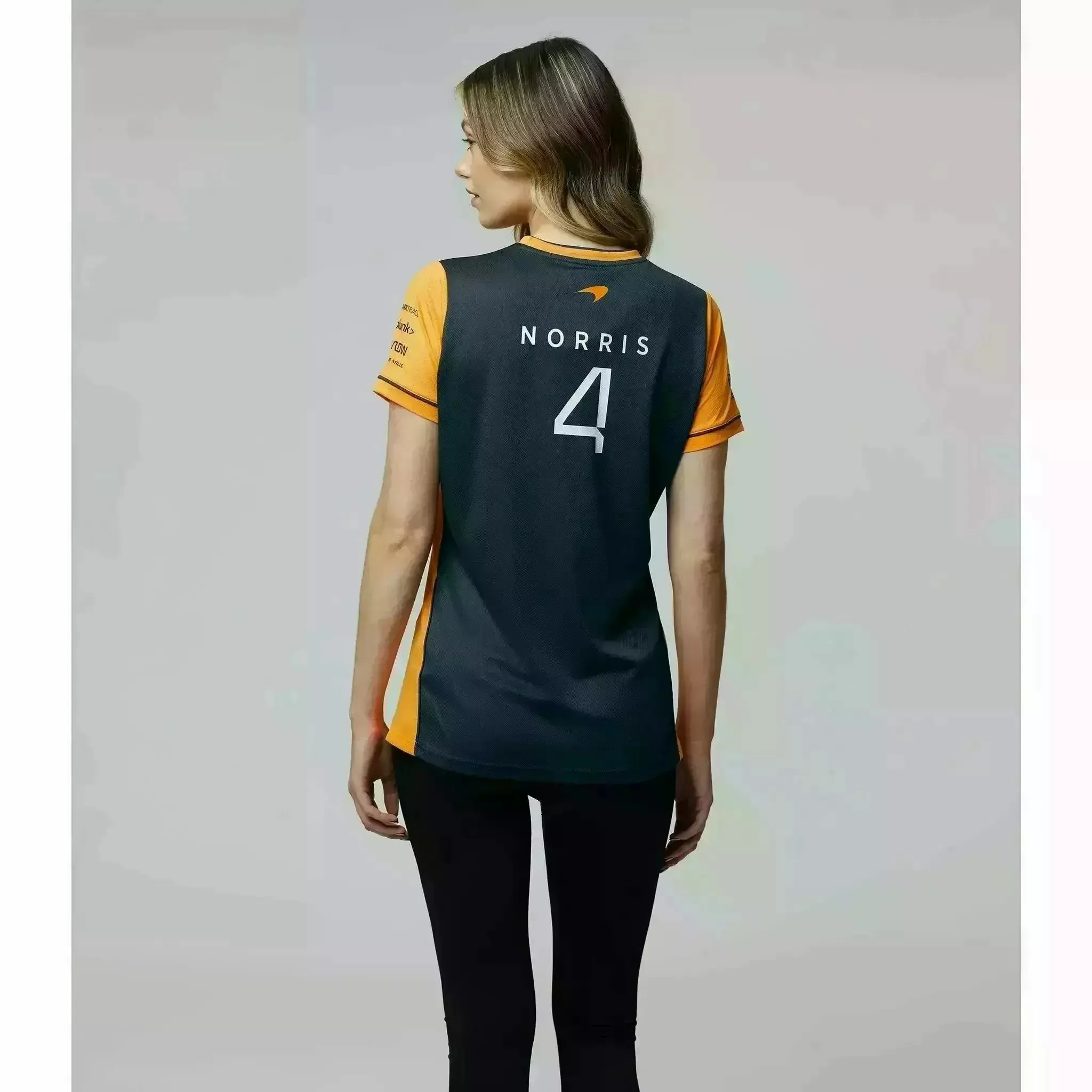 McLaren F1 Women's Team Replica Set Up T-Shirt- Papaya/Phantom