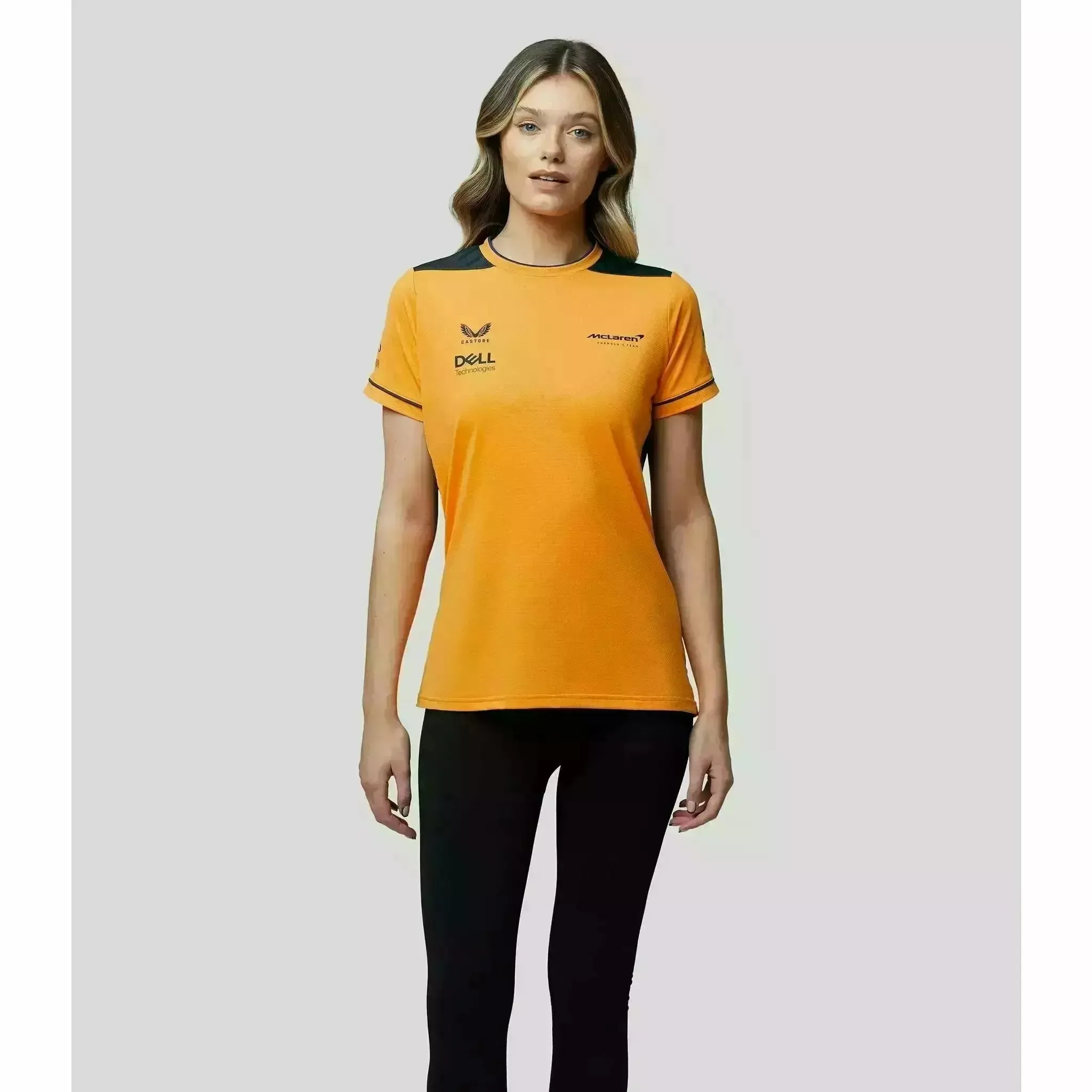 McLaren F1 Women's Team Replica Set Up T-Shirt- Papaya/Phantom