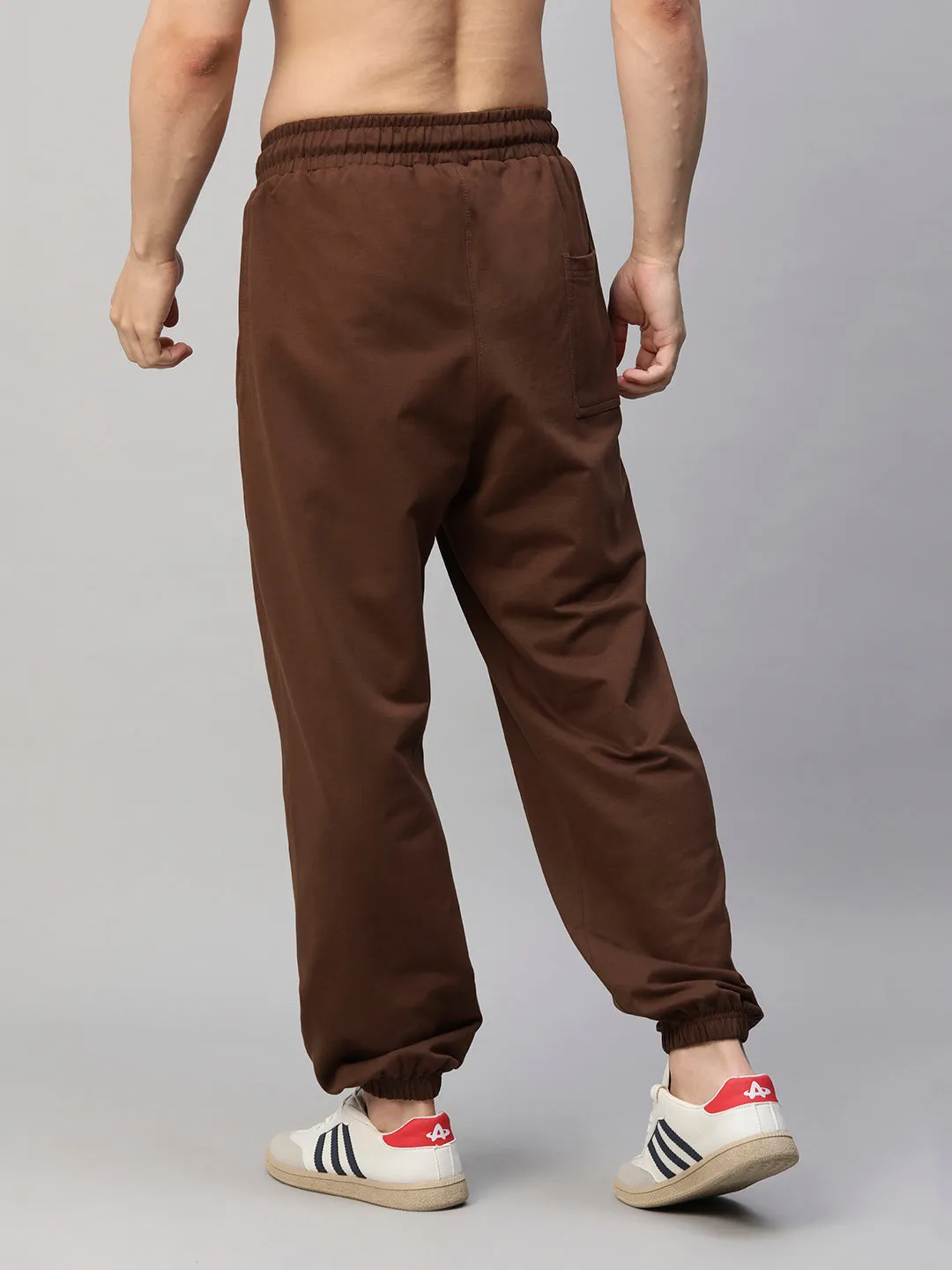 Men Premium Terry Loose Fit Joggers - Cocoa