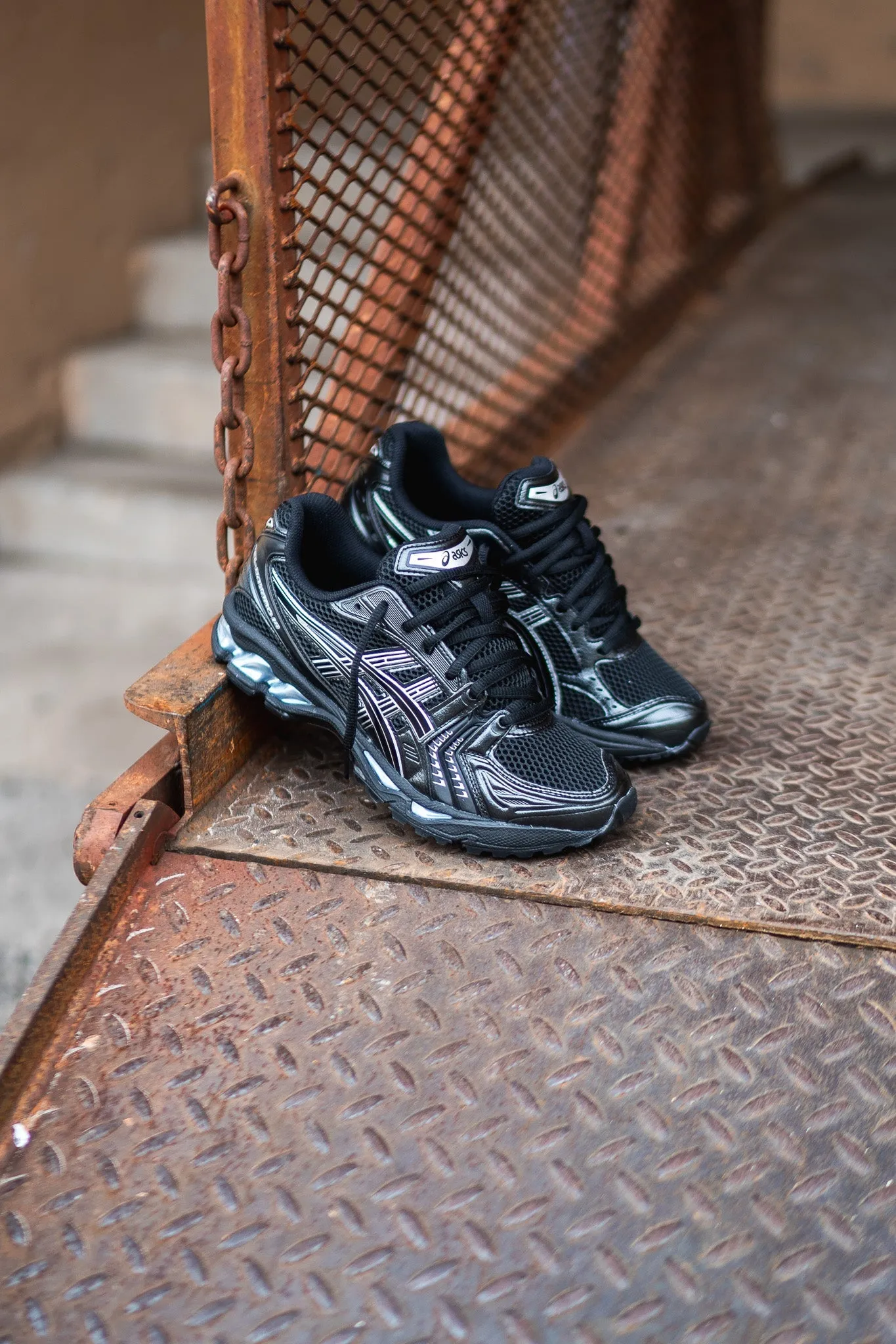 Mens Asics Gel-Kayano 14 (Black/Pure Silver)