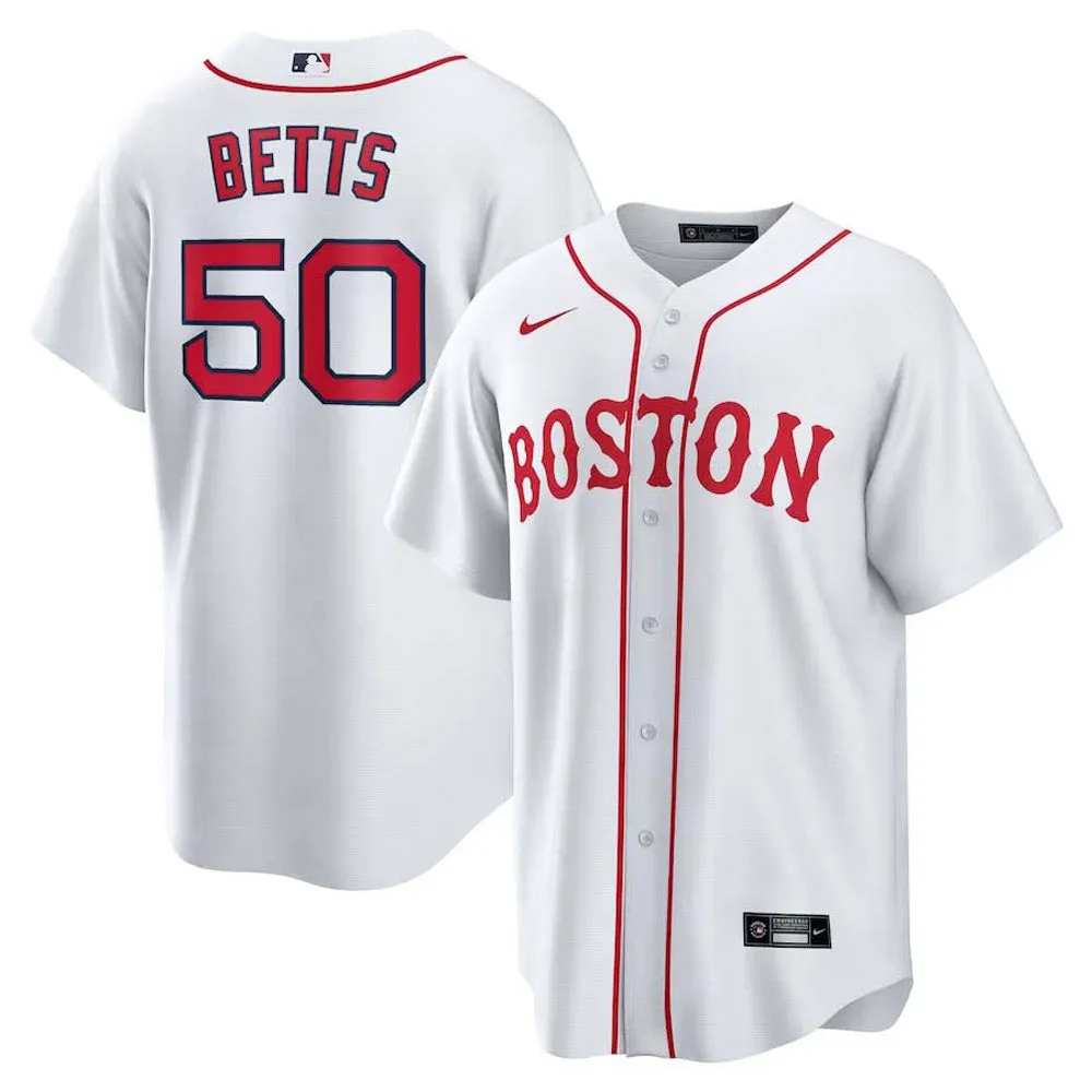 Men's Boston Red Sox Mookie Betts Replica Home Jersey - White