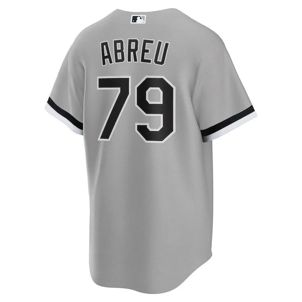 Mens Chicago White Sox Jose Abreu Cool Base Replica Jersey Grey