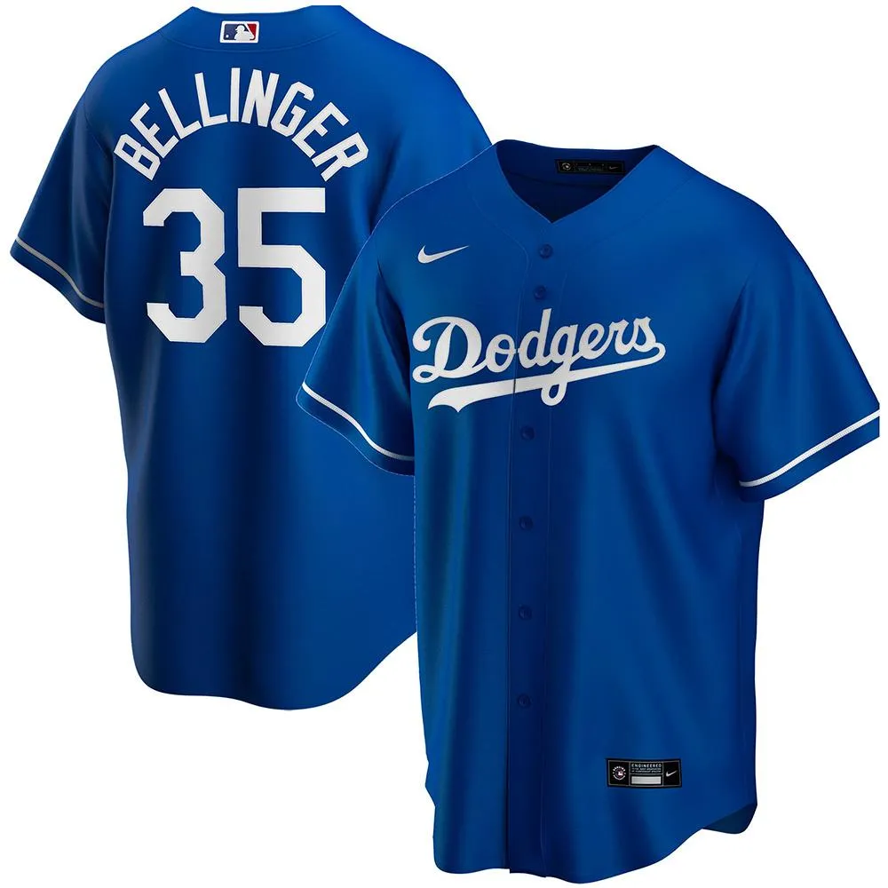 Mens Los Angeles Dodgers Cody Bellinger Cool Base Replica Jersey Royal Blue