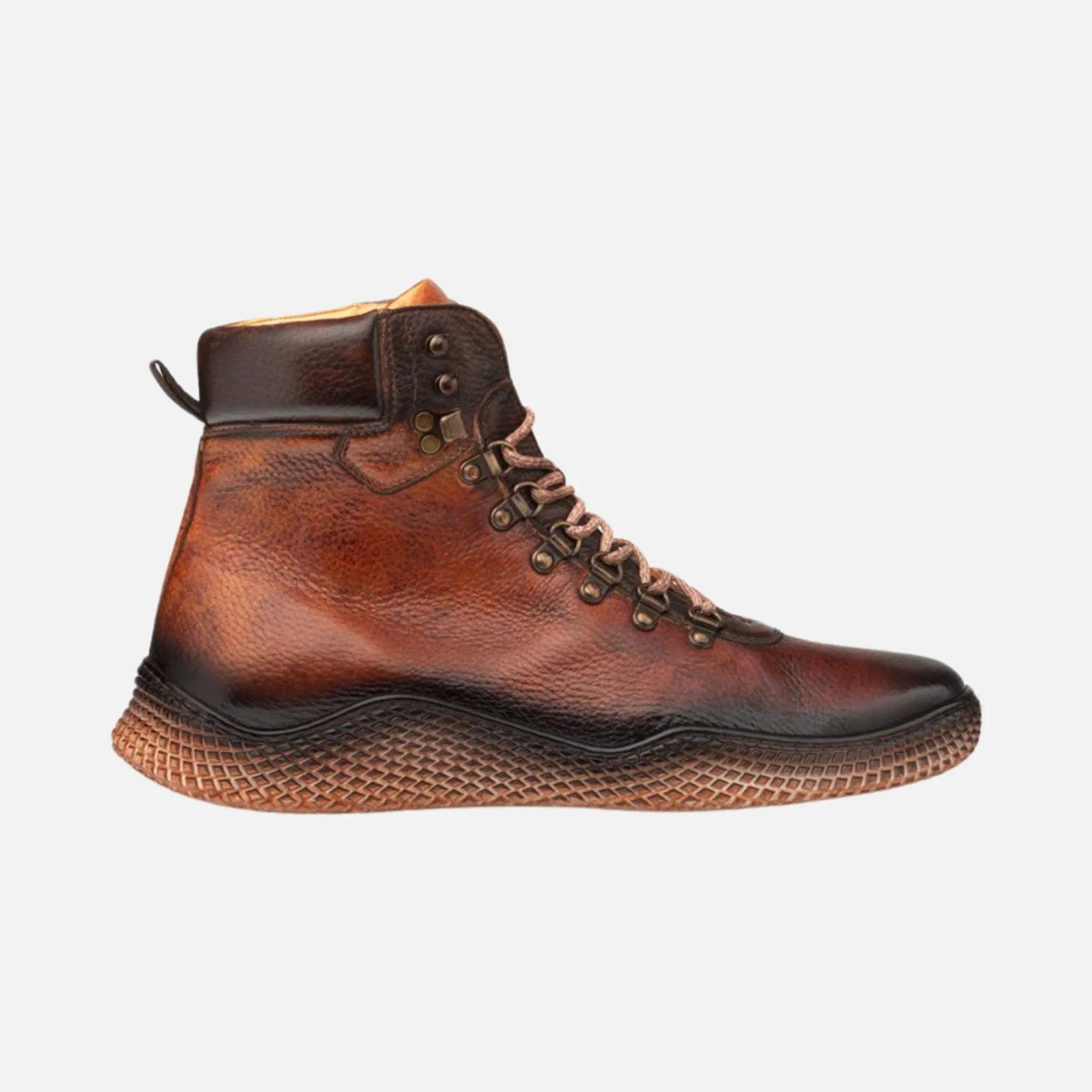 Mens Mezlan Cognac Soft Bottom Deer Boot