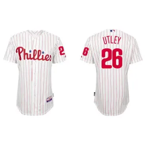 Men's Philadelphia Phillies Chase Utley Replica Home Jersey - White