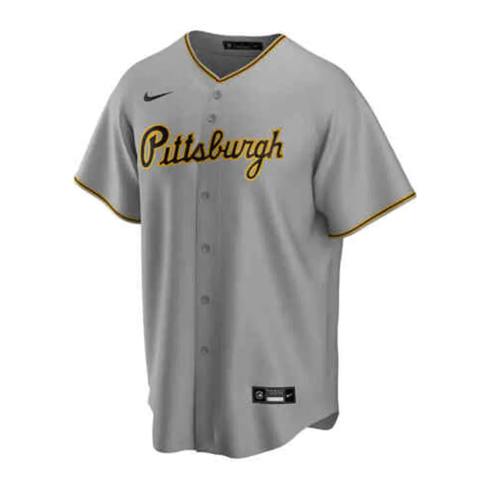 Men's Pittsburgh Pirates Andrew McCutchen Cool Base Replica Road Jersey - Gray