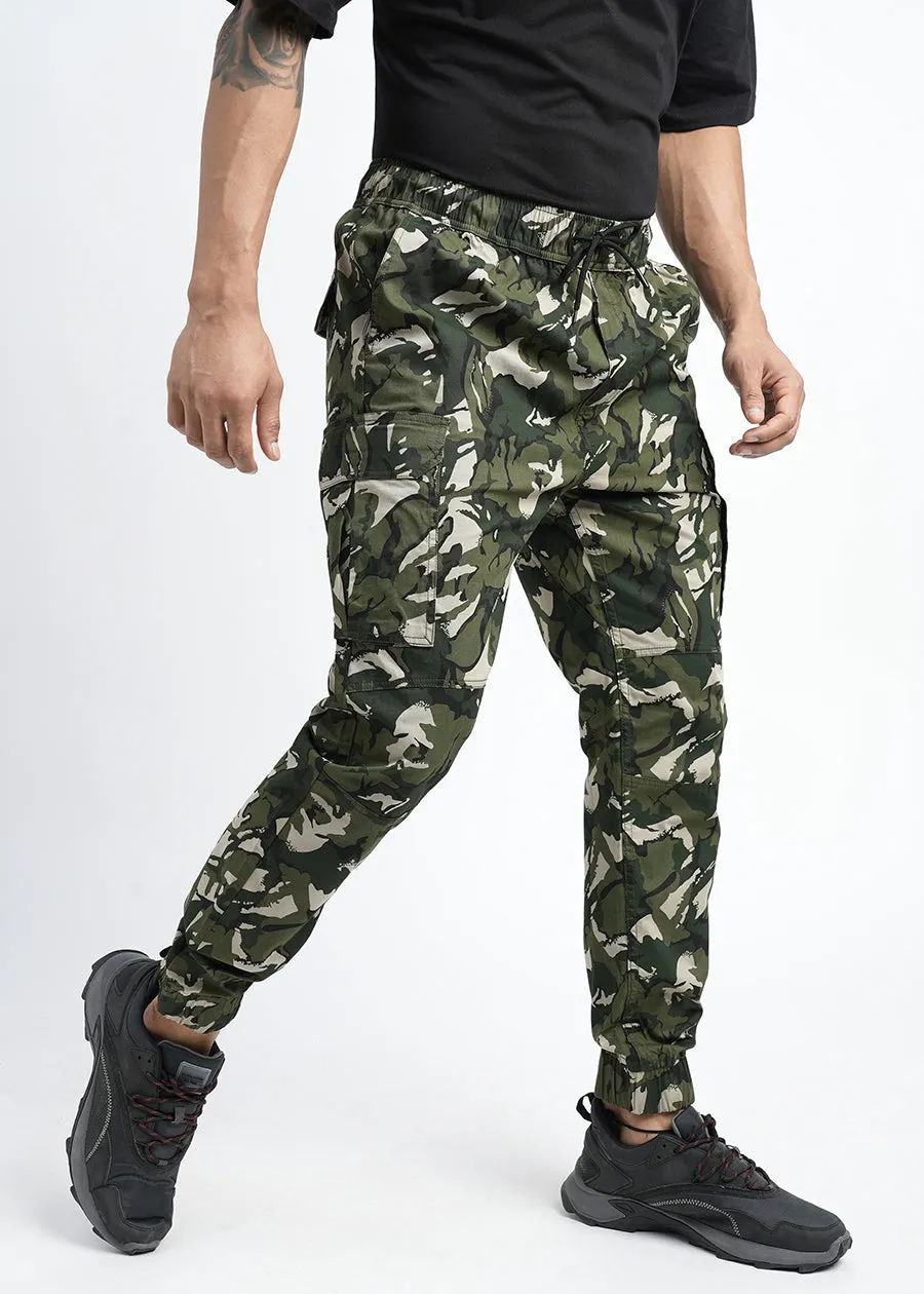 Mens Regular Fit Camo Cargo Jogger