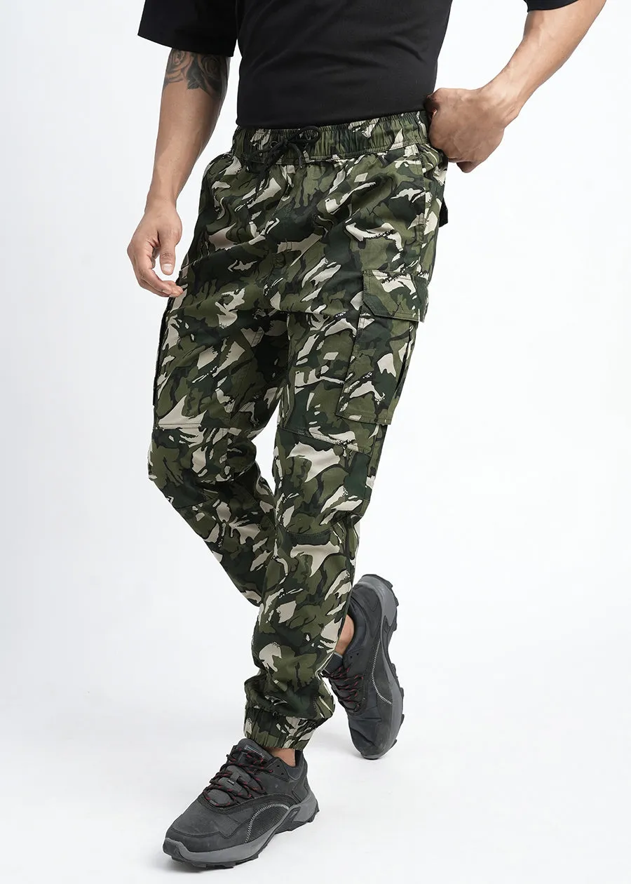 Mens Regular Fit Camo Cargo Jogger