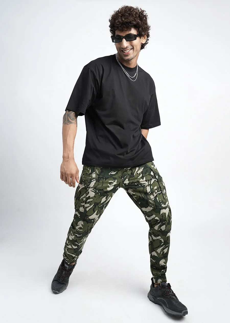 Mens Regular Fit Camo Cargo Jogger