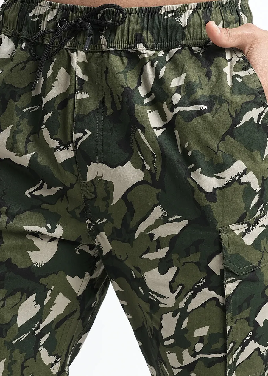 Mens Regular Fit Camo Cargo Jogger