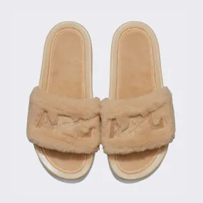 Men's Shearling Slide Champagne