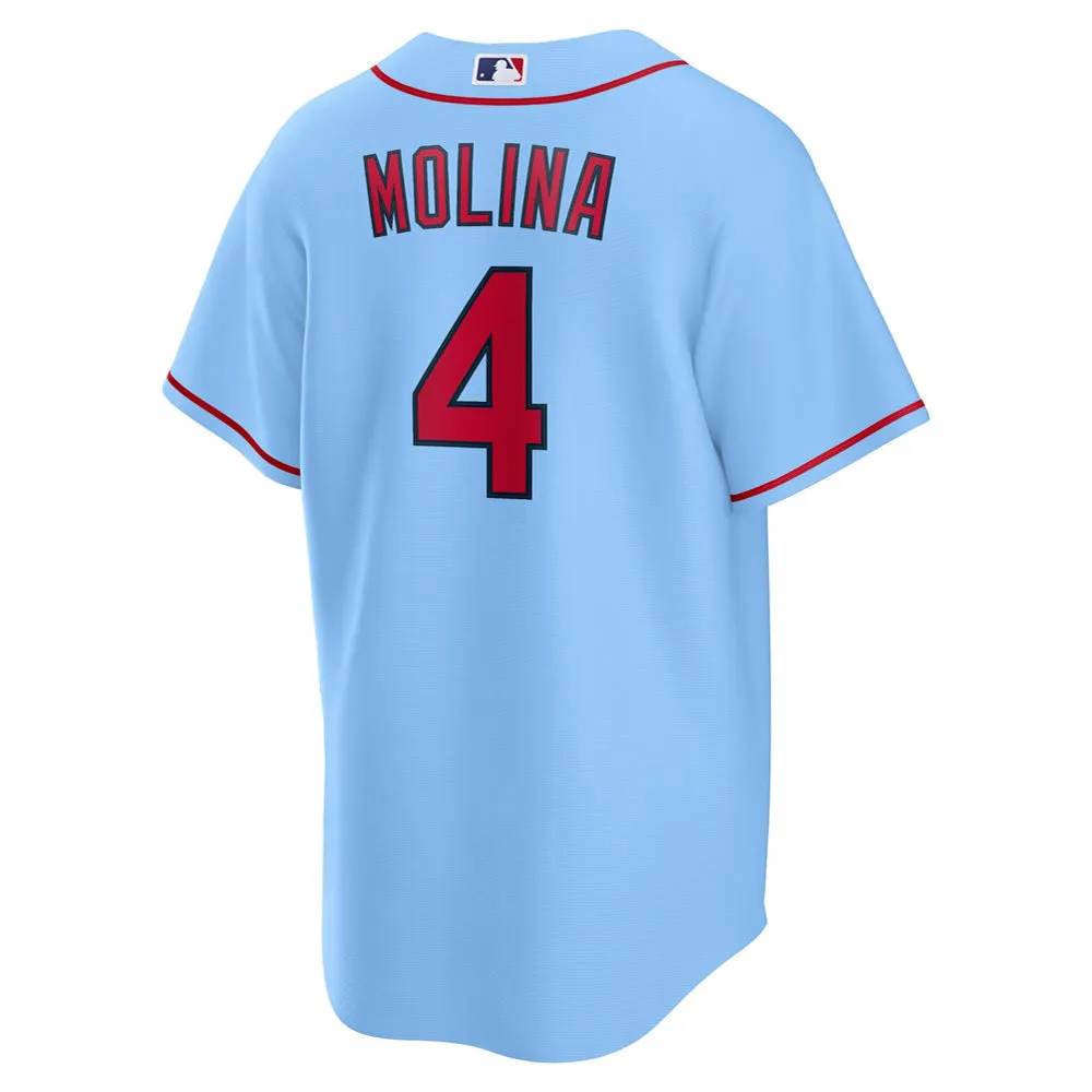 Men's St. Louis Cardinals Yadier Molina Alternate Player Name Jersey - Light Blue