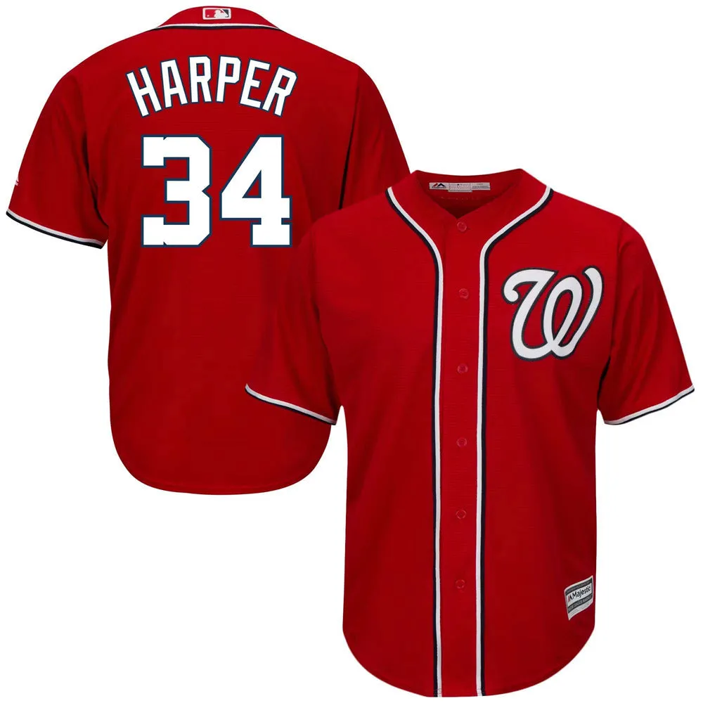 Men's Washington Nationals Bryce Harper Replica Alternate Jersey - Red