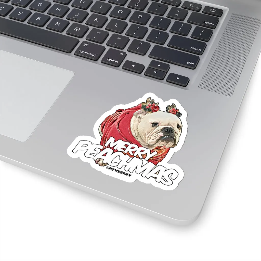 Merry Peachmas Love Kiss-Cut Stickers