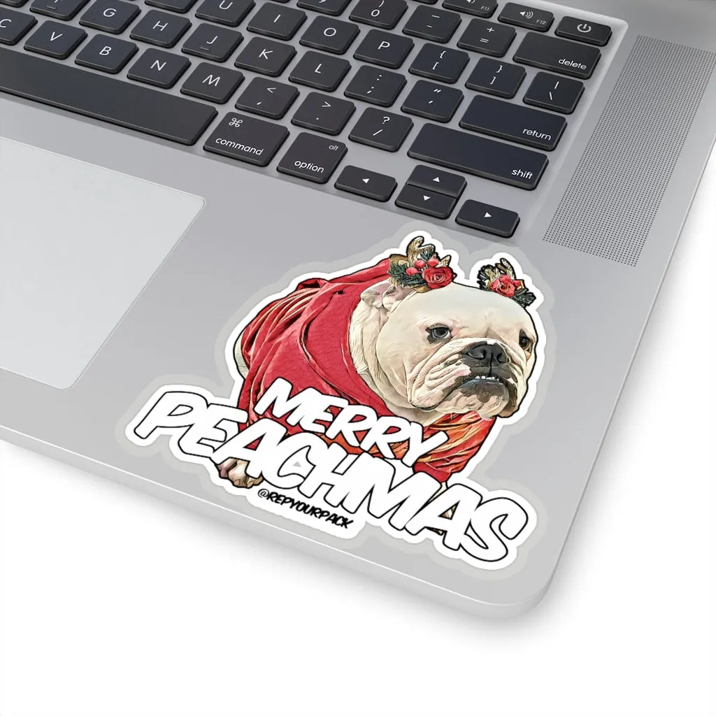 Merry Peachmas Love Kiss-Cut Stickers