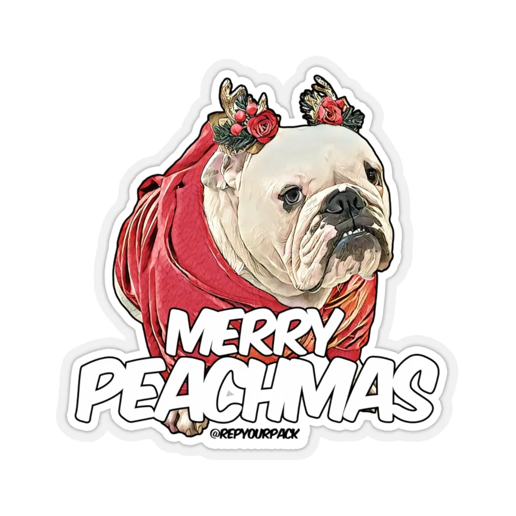 Merry Peachmas Love Kiss-Cut Stickers