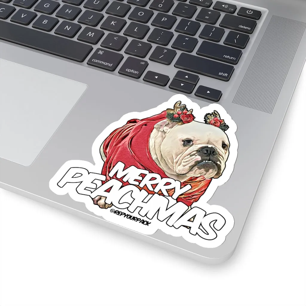 Merry Peachmas Love Kiss-Cut Stickers