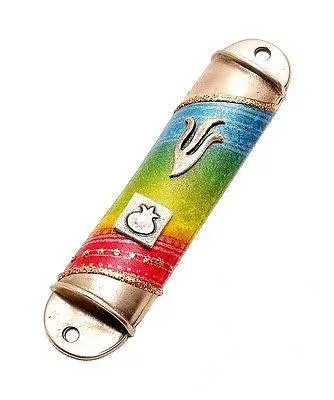 Metal Mezuzah in Silver Plated Hands Made By Lili Art Design