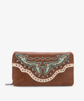 Montana West Cut-Out Studded Wallet