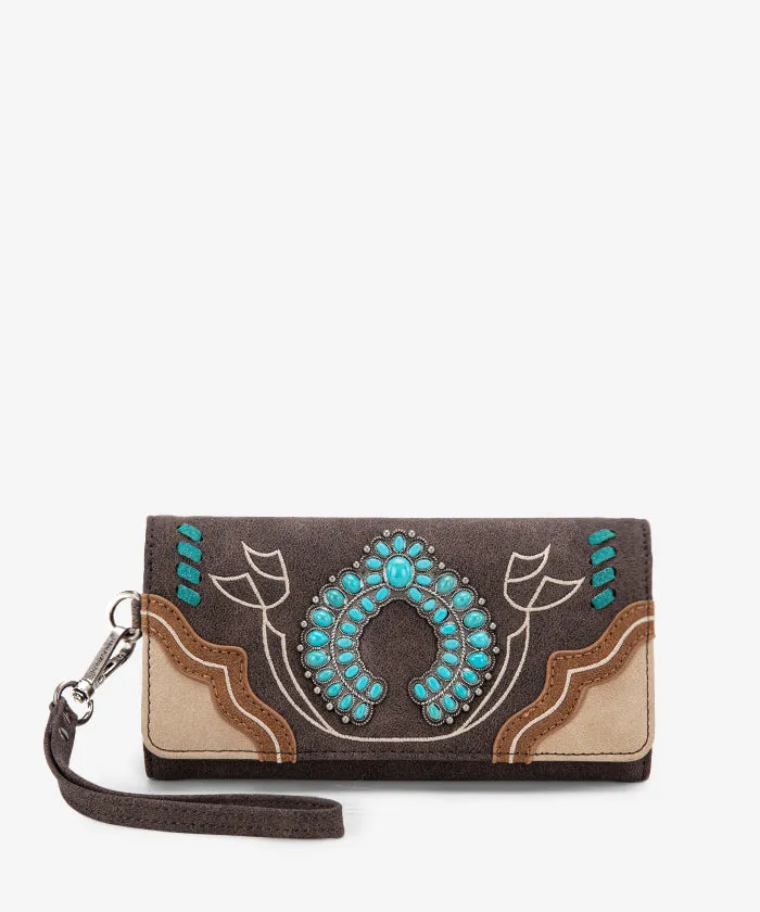 Montana West Turquoise Concho Wristlet