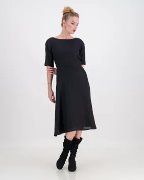 mpilo dress with sleeve - black