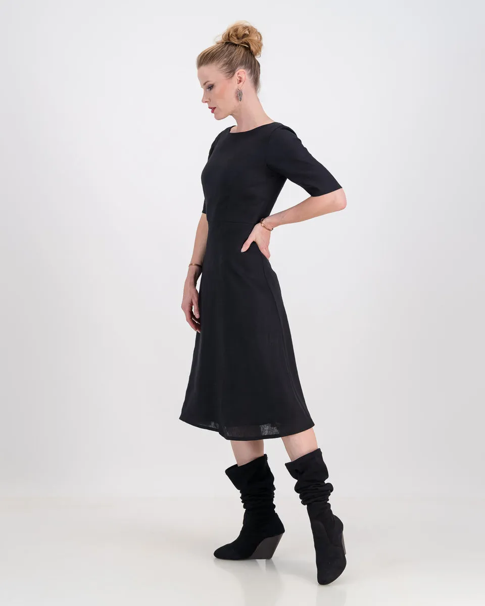 mpilo dress with sleeve - black