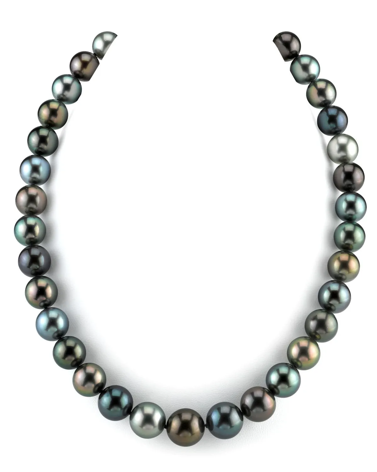 Multi-Color Tahitian Pearl Necklace, 11.0-13.0mm - AAAA Quality