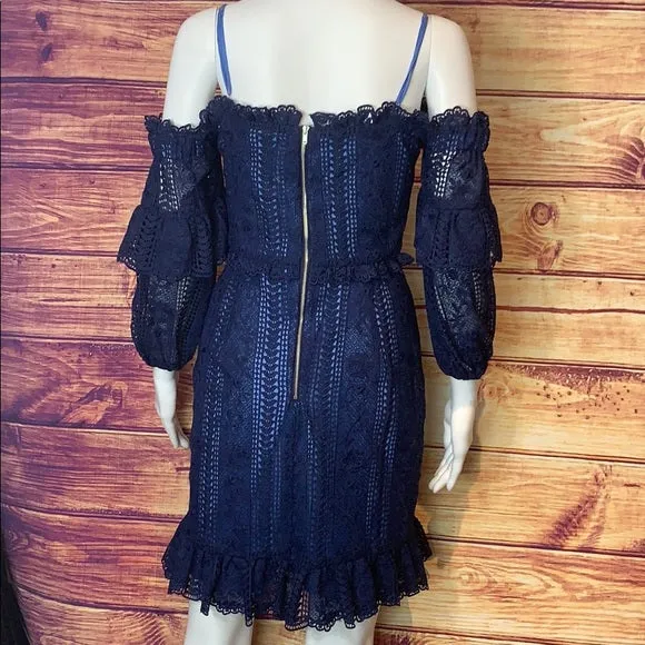 Navy Parker Lace Dress