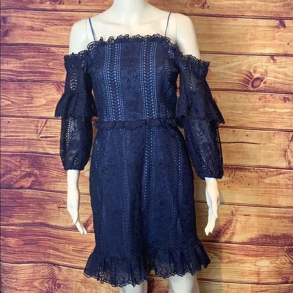 Navy Parker Lace Dress