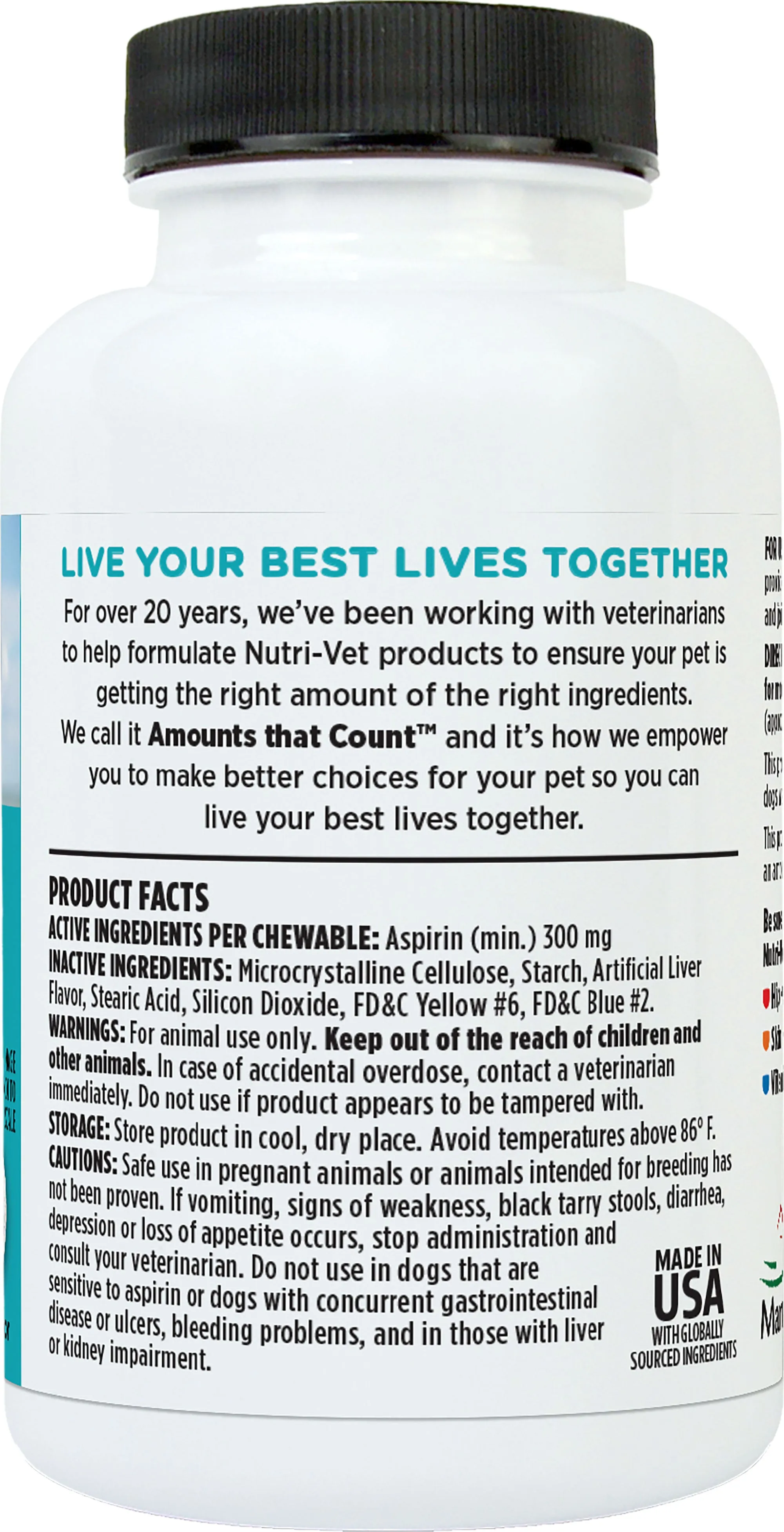 Nutri-Vet 300mg Aspirin For Dogs 75 Count