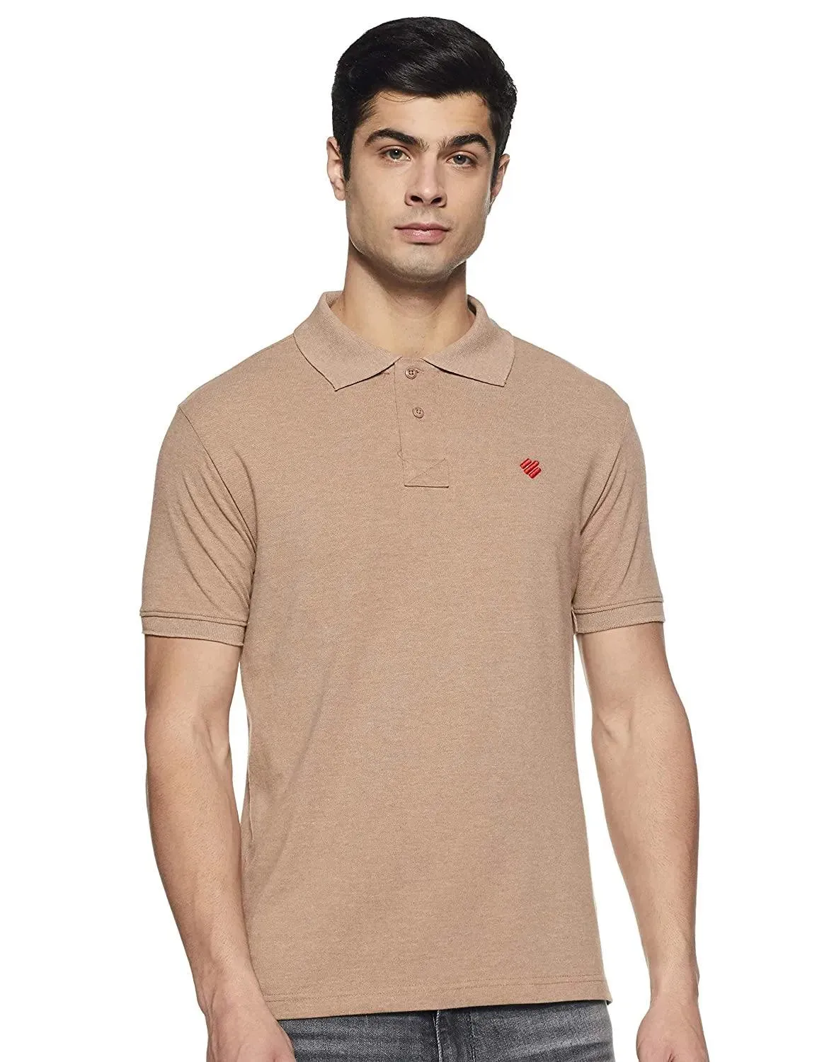 ONN Men's Cotton Polo T-Shirt (Pack of 2) in Solid Airforce Blue-Camel colours