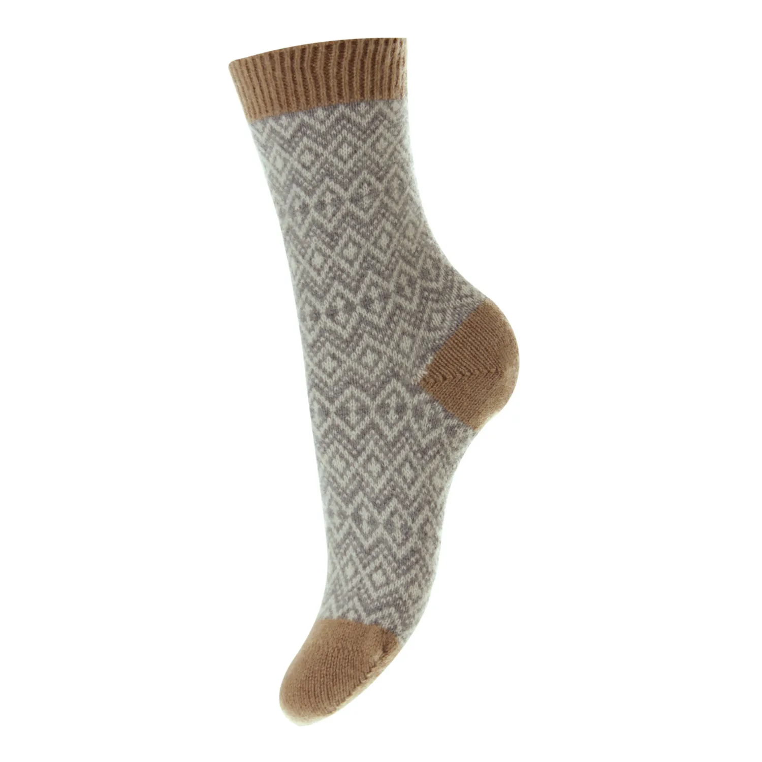 Pantherella - Ladies Cashmere Socks - Fairisle Socks W769 Aster