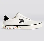 PEANUTS NAIOCA PRO Snoopy Skate Vintage White Suede Off-White Canvas Black Logo Sneaker Men