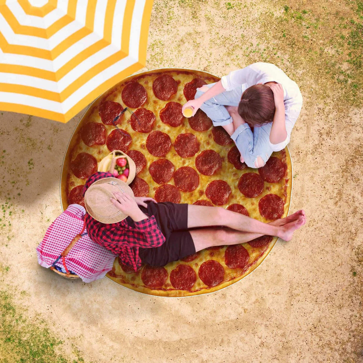 Pizza Shaped Beach Towel