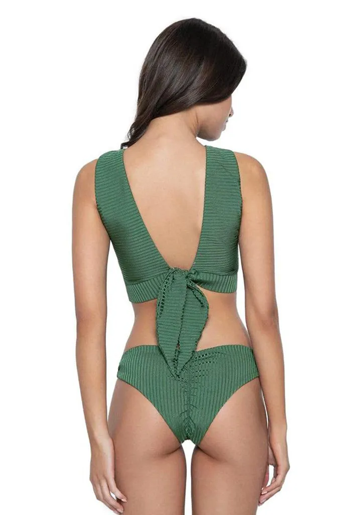 PQ Swim - Basic Ruched Bottoms - Emerald *FINAL SALE