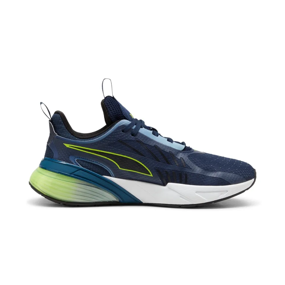 Puma Men's X-Cell Action Running Shoe - Club Navy/Lime Pow/Puma Black