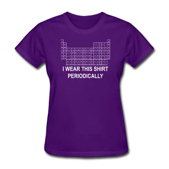 "I Wear this Shirt Periodically" (white) - Women's T-Shirt