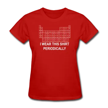 "I Wear this Shirt Periodically" (white) - Women's T-Shirt