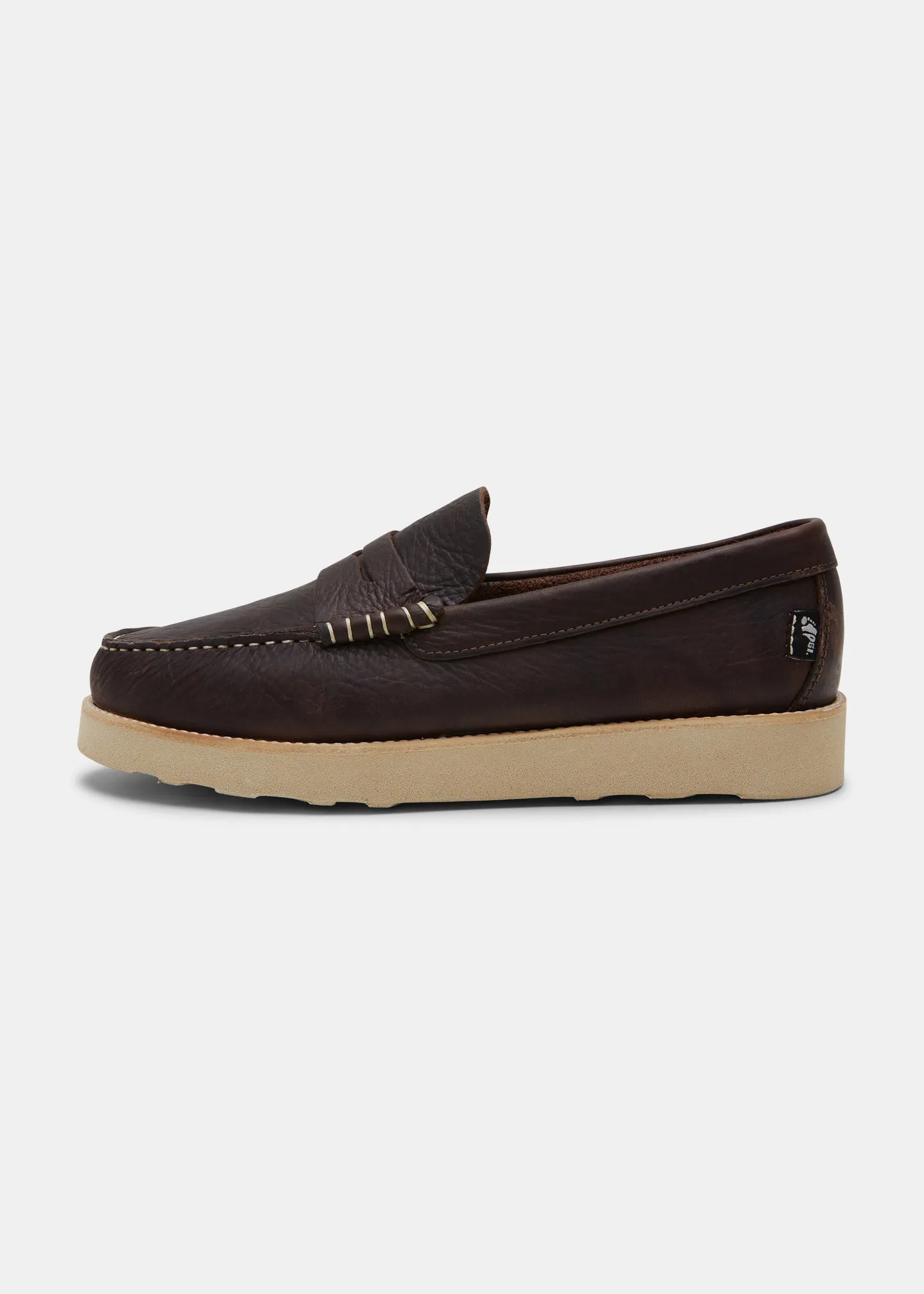 Rudy II Tumbled Leather Loafer - Dark Brown