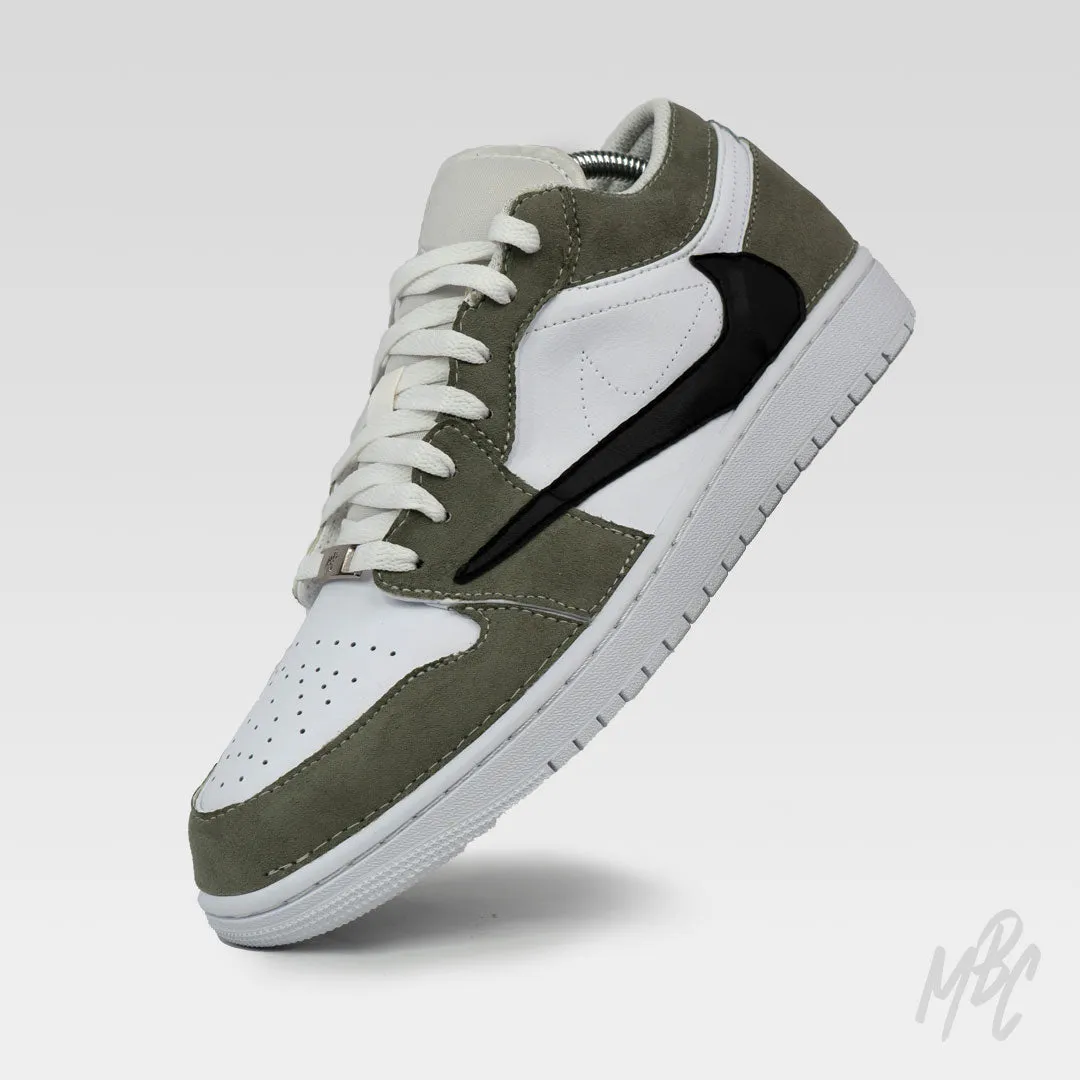 Sage Suede Reverse Swoosh - Jordan 1 Low | UK 9