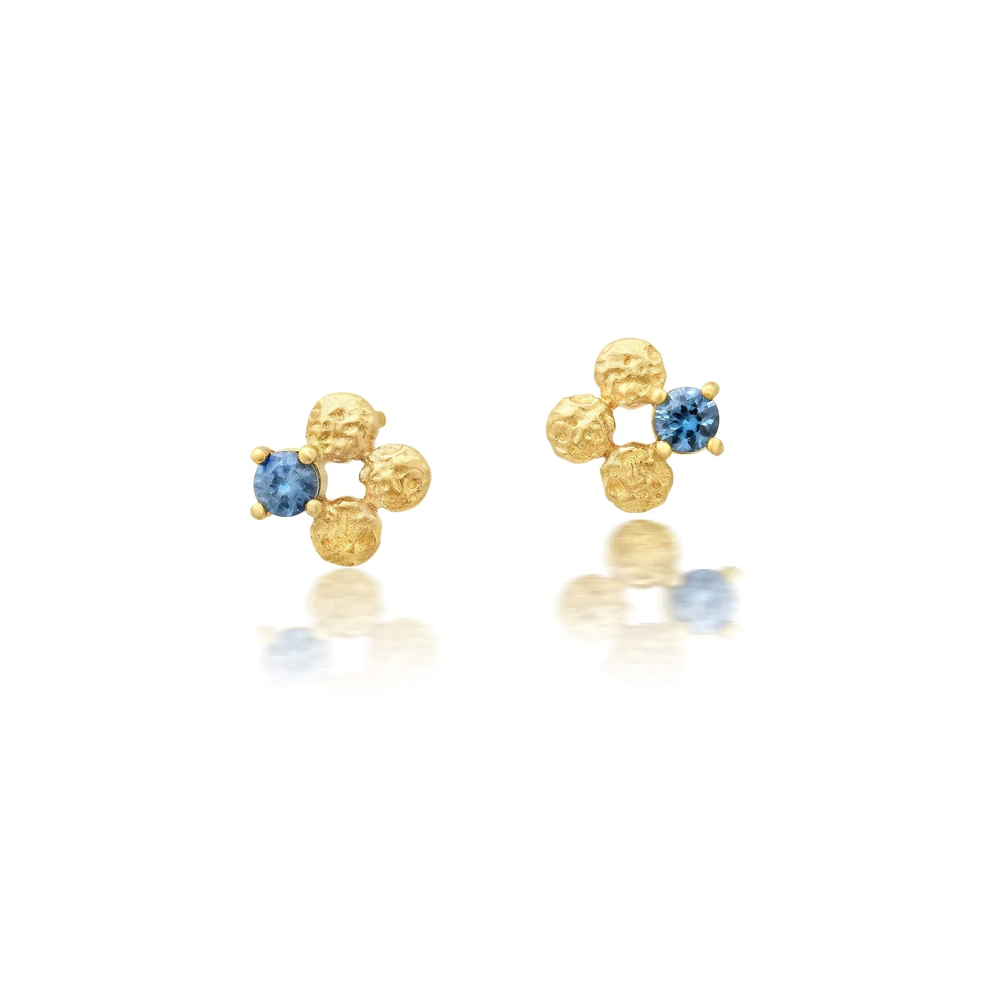 Sapphire Moonscape Studs