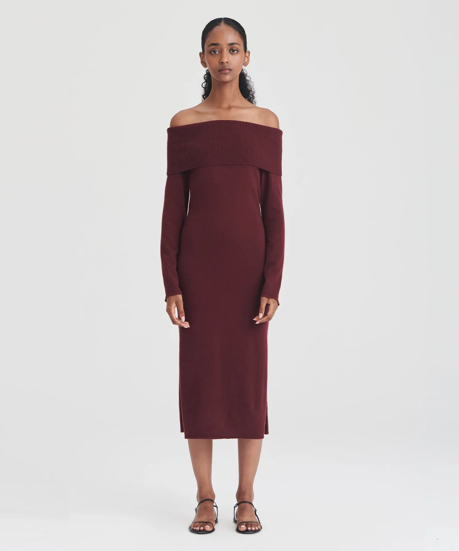 Signature Cashmere Off The Shoulder Dress