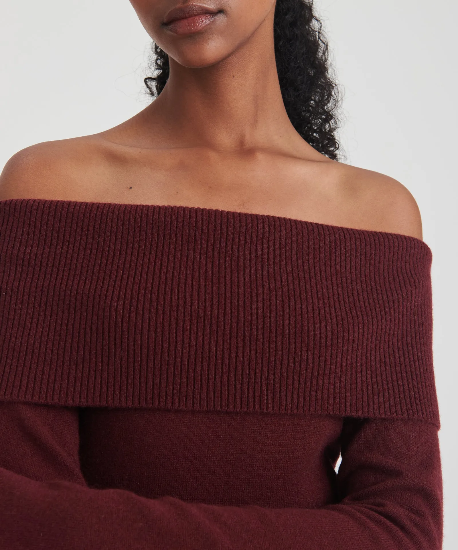 Signature Cashmere Off The Shoulder Dress