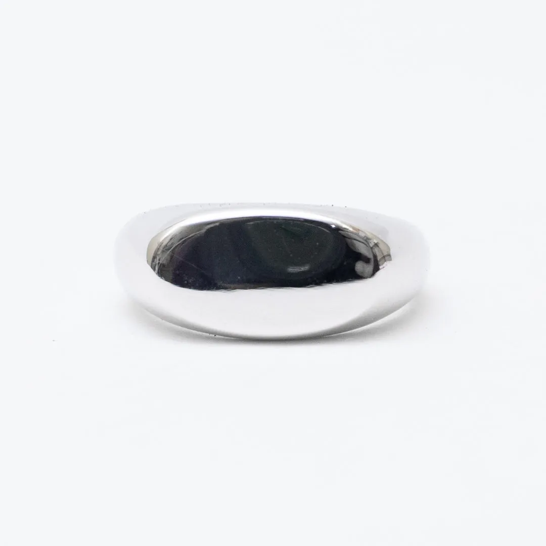 Silver Oval Signet Ring