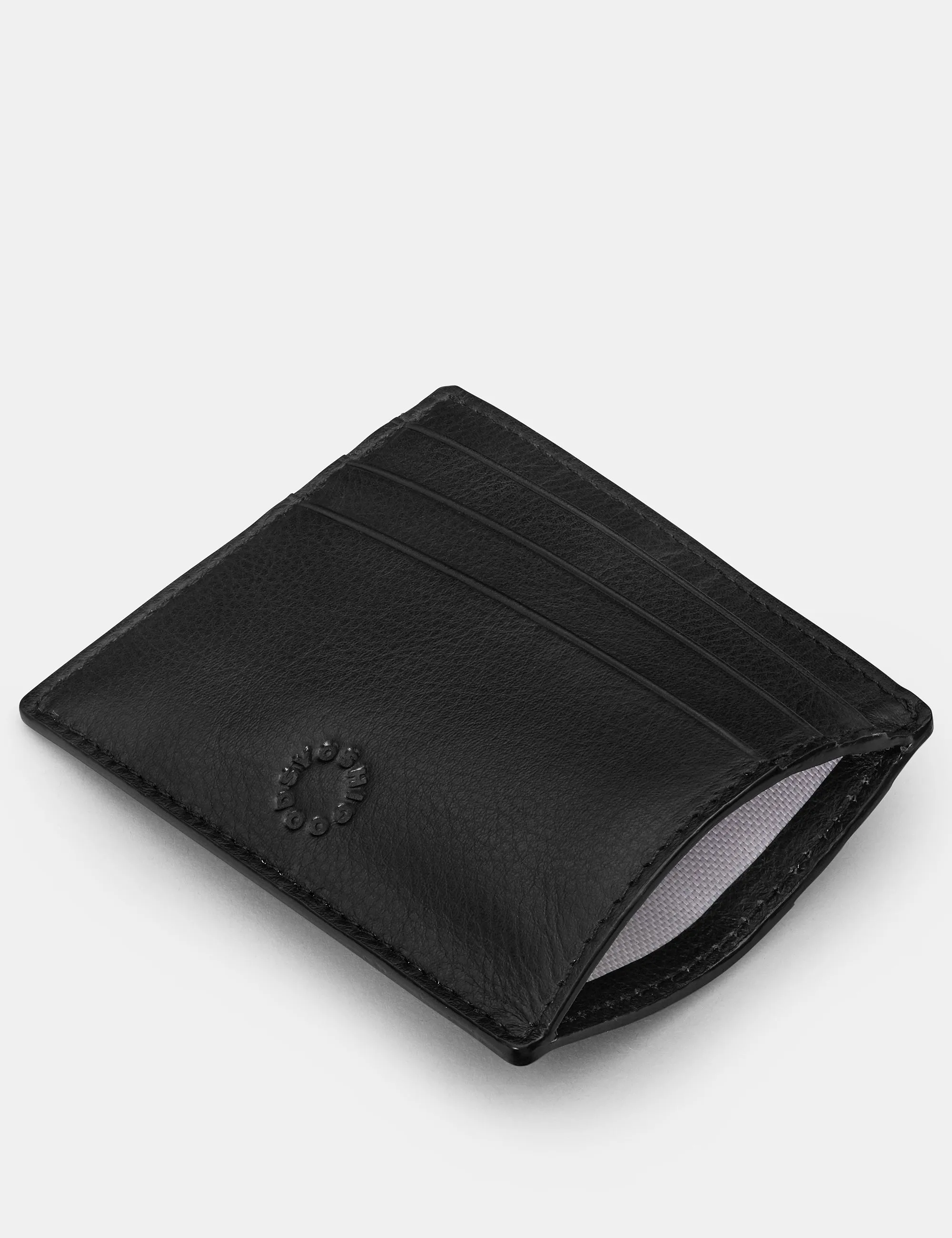 Slim Black Leather Card Holder