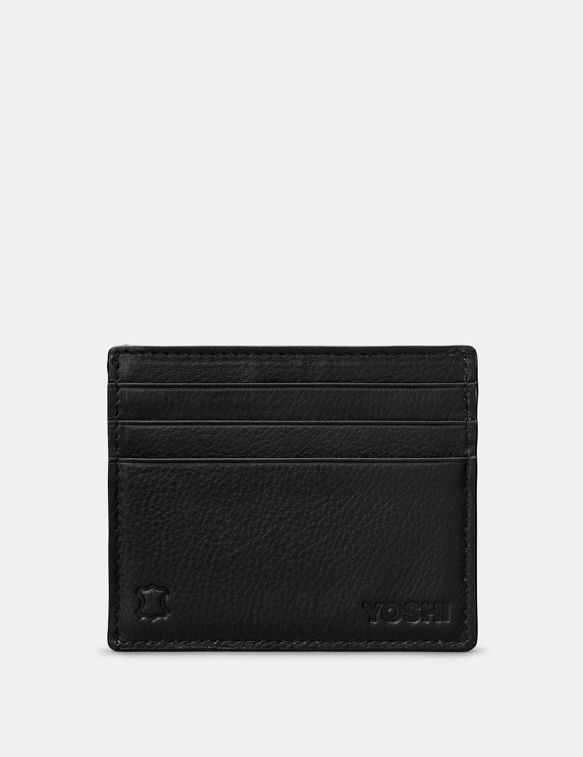 Slim Black Leather Card Holder